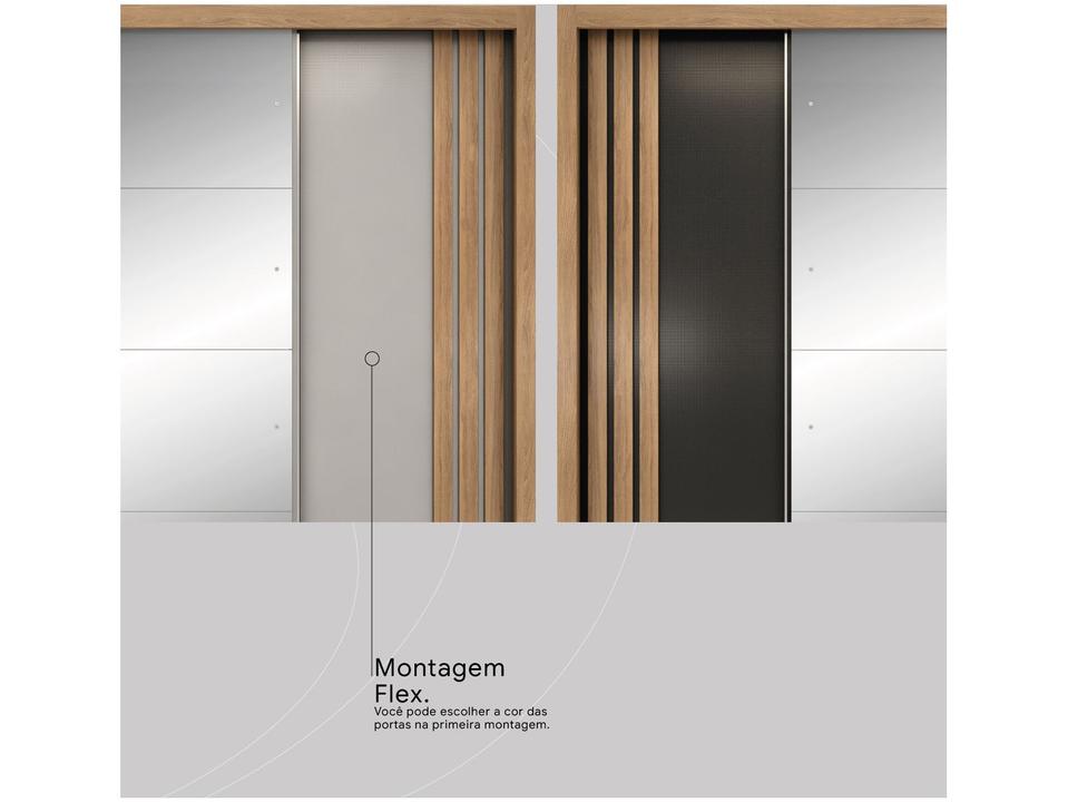 Guarda-roupa Casal com Espelho 3 Portas de Correr 2 Gavetas Demóbile Cannes - 12