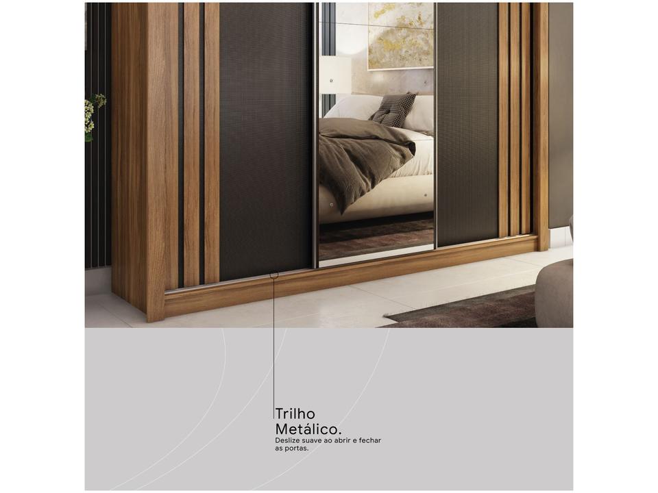 Guarda-roupa Casal com Espelho 3 Portas de Correr 2 Gavetas Demóbile Cannes - 15