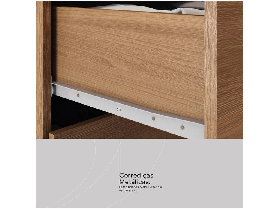 Guarda-roupa Casal com Espelho 3 Portas de Correr 2 Gavetas Demóbile Residence Flex - 9