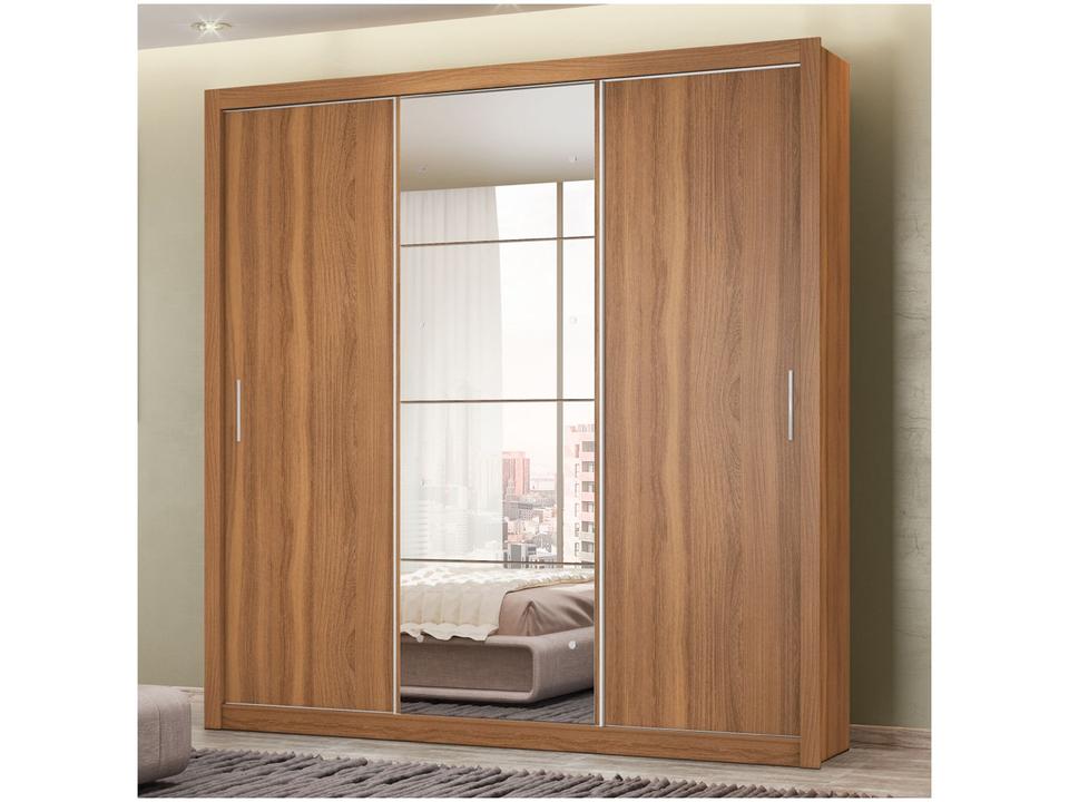 Guarda-roupa Casal com Espelho 3 Portas de Correr 2 Gavetas Demóbile Residence Flex - 4