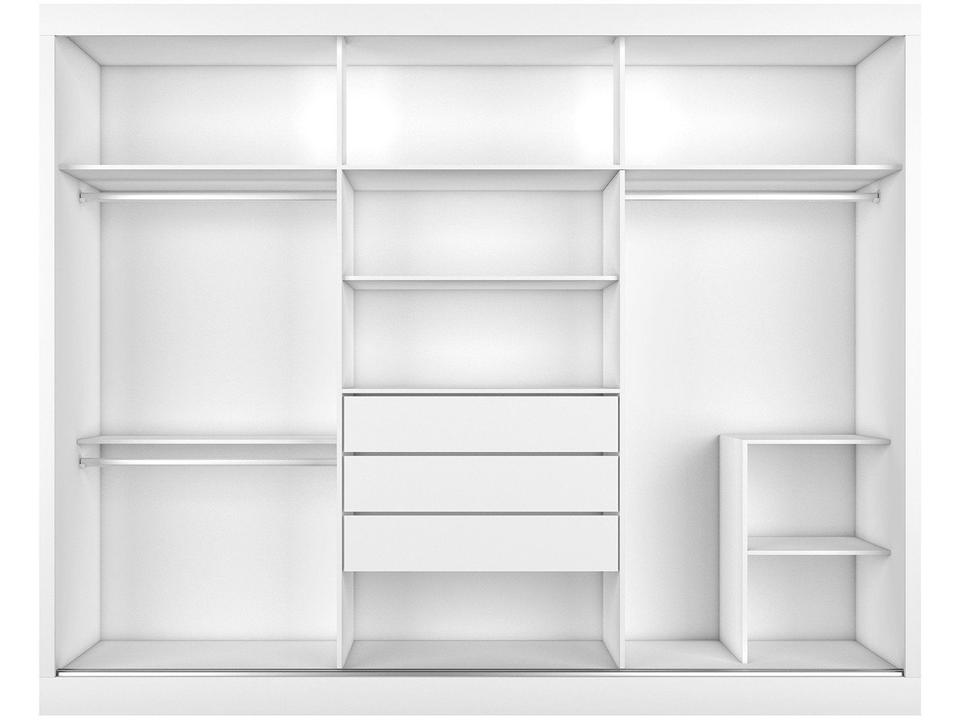 Guarda-roupa Casal com Espelho 3 Portas de Correr - 5