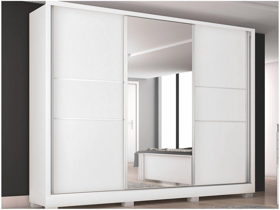 Guarda-roupa Casal com Espelho 3 Portas de Correr - 4