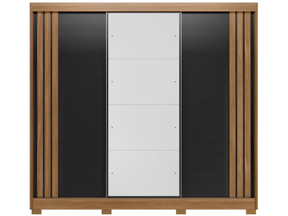 Guarda-roupa Casal com Espelho 3 Portas de Correr 6 Gavetas Demóbile Lille - 18