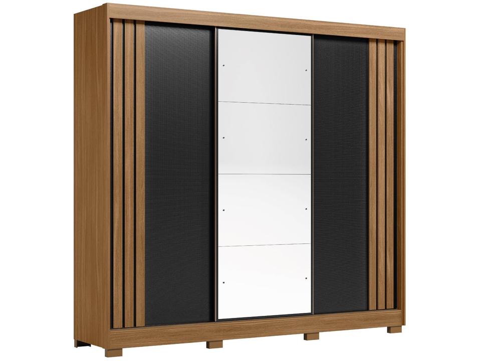 Guarda-roupa Casal com Espelho 3 Portas de Correr 6 Gavetas Demóbile Lille - 7