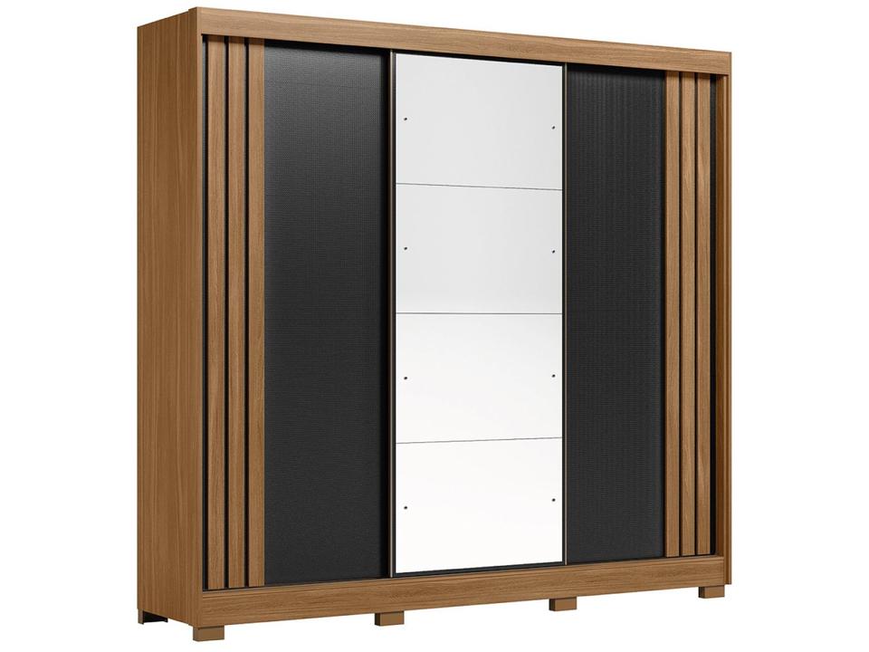 Guarda-roupa Casal com Espelho 3 Portas de Correr 6 Gavetas Demóbile Lille - 6