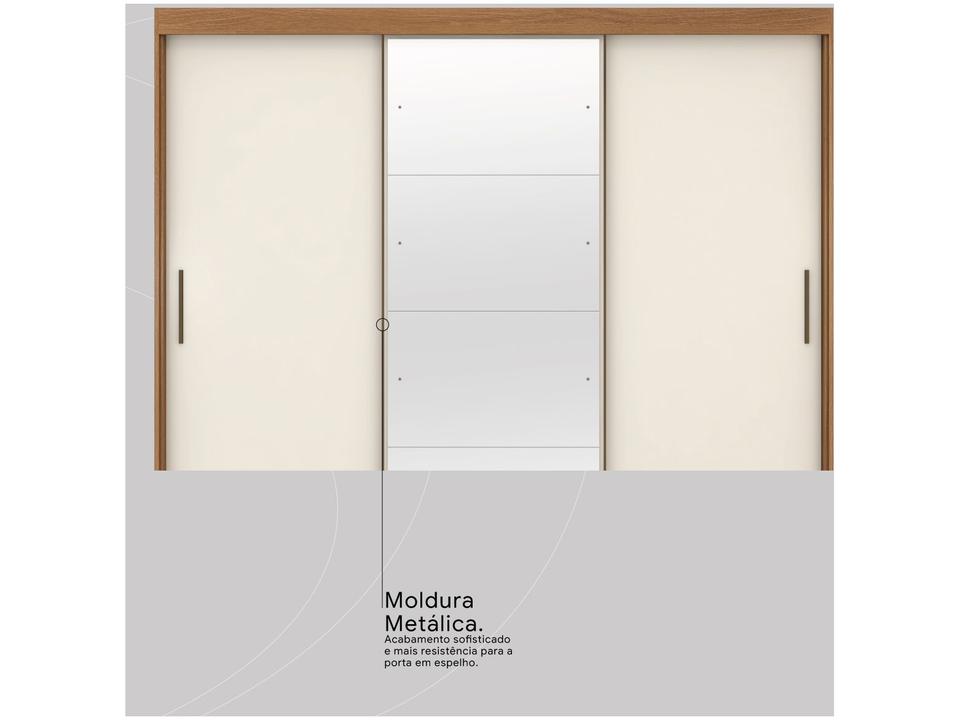 Guarda-roupa Casal com Espelho 3 Portas de Correr 6 Gavetas Demóbile Londres - 11