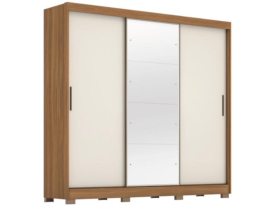 Guarda-roupa Casal com Espelho 3 Portas de Correr 6 Gavetas Demóbile Londres - 4