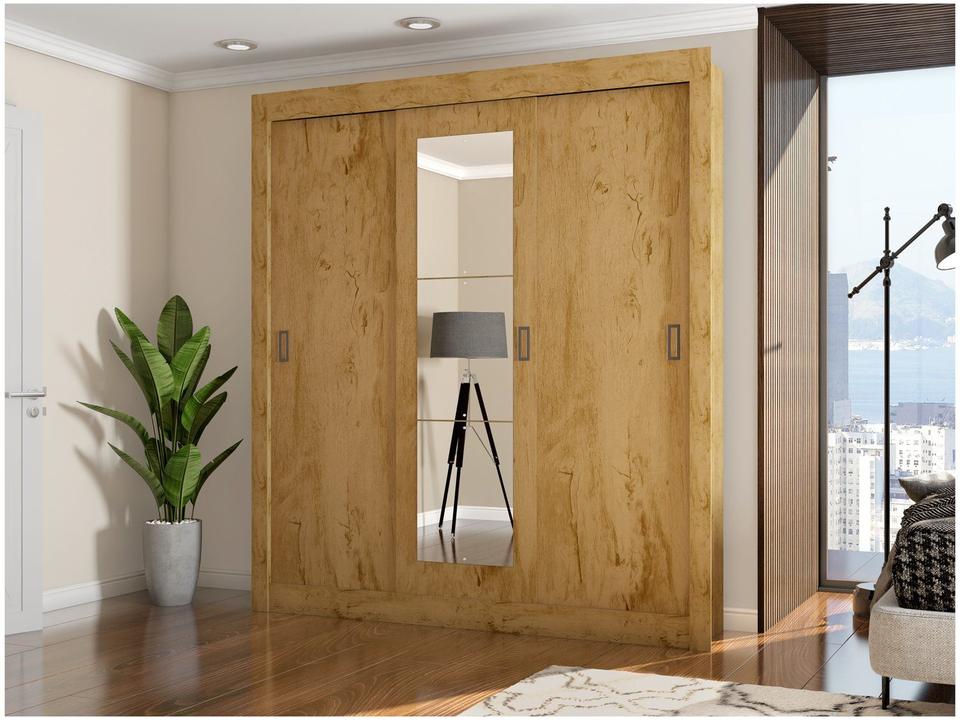 Guarda-roupa Casal com Espelho 3 Portas de Correr Araplac Melissa Glass - 7