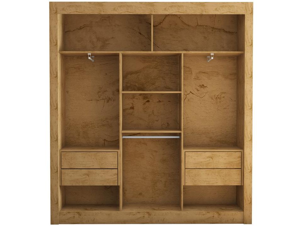 Guarda-roupa Casal com Espelho 3 Portas de Correr Araplac Melissa Glass - 6