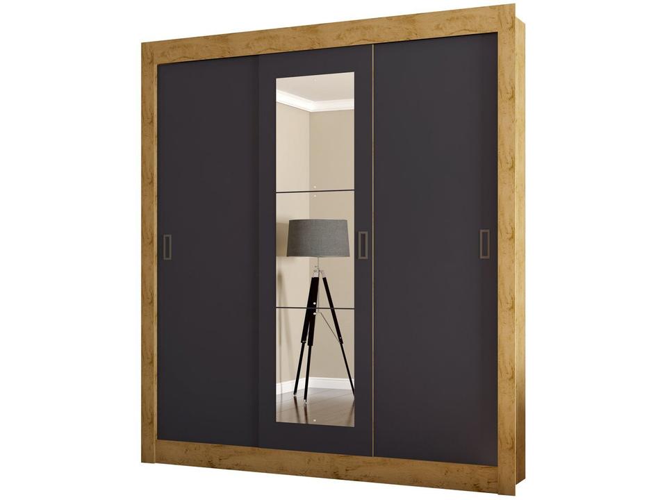 Guarda-roupa Casal com Espelho 3 Portas de Correr Araplac Melissa Glass - 11