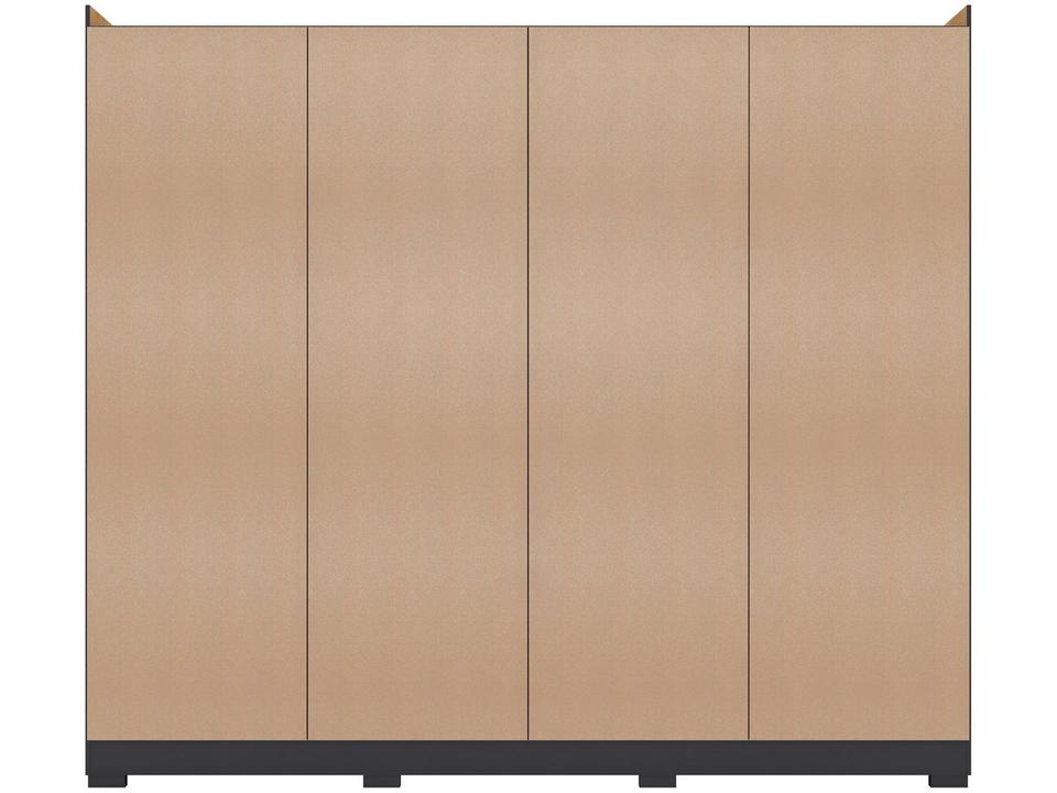 Guarda-roupa Casal com Espelho 4 Gavetas 2 Portas de Correr Araplac Benfica - 12