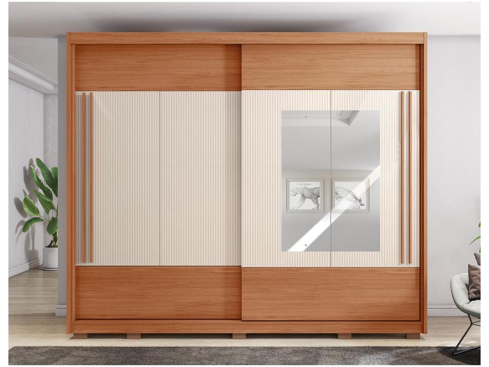 Guarda-roupa Casal com Espelho 4 Gavetas 2 Portas de Correr Caemmun Coliseu - 3