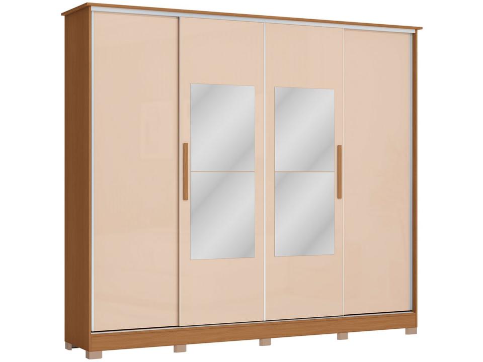 Guarda-roupa Casal com Espelho 4 Gavetas 4 Portas Kappesberg Mônaco II - 4