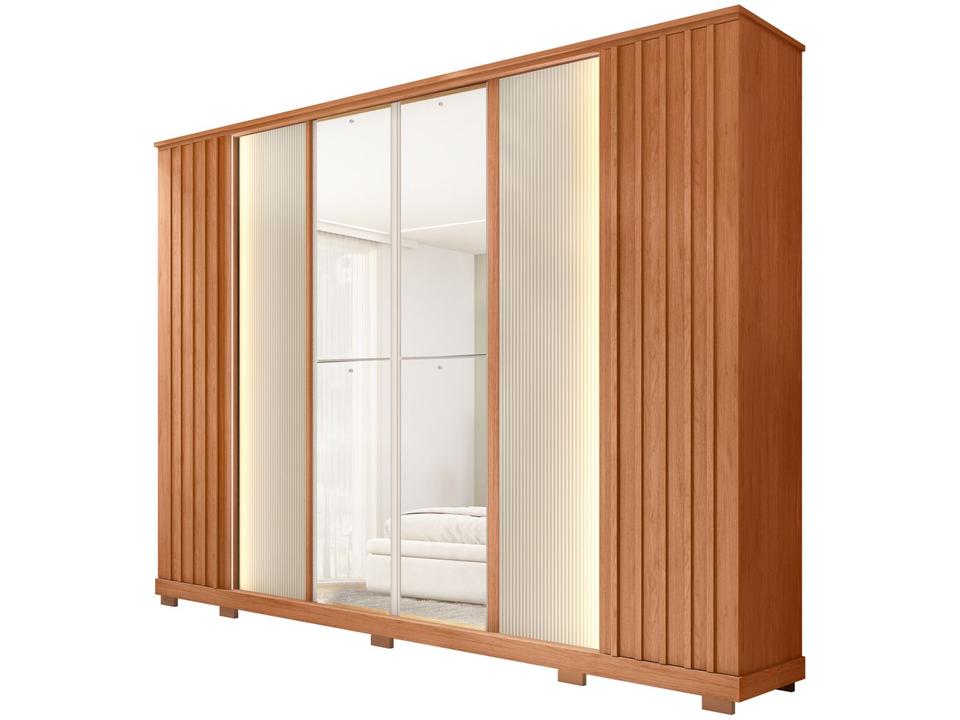 Guarda-roupa Casal com Espelho 4 Gavetas 6 Portas Caemmun Riva - 7