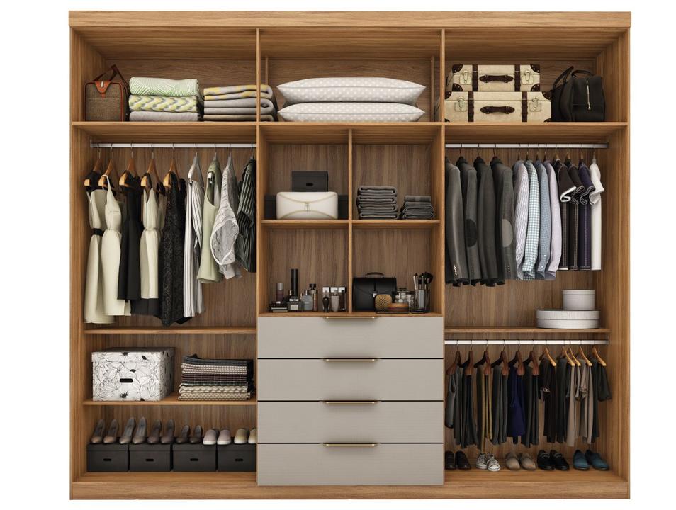 Guarda-roupa Casal com Espelho 4 Gavetas 6 Portas Demobile Giardino - 11