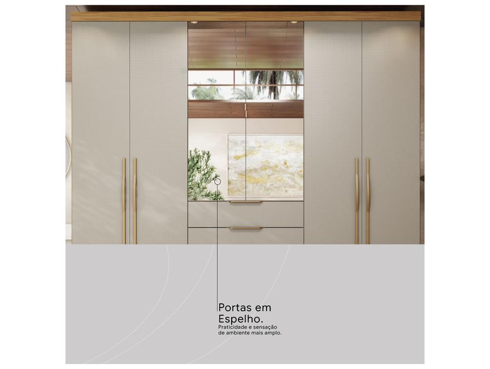 Guarda-roupa Casal com Espelho 4 Gavetas 6 Portas Demobile Giardino - 7