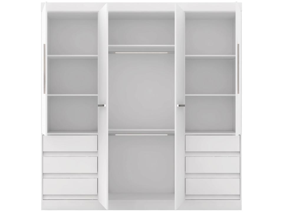 Guarda-roupa Casal com Espelho 4 Portas 6 Gavetas Araplac Atraente Sofia - 6