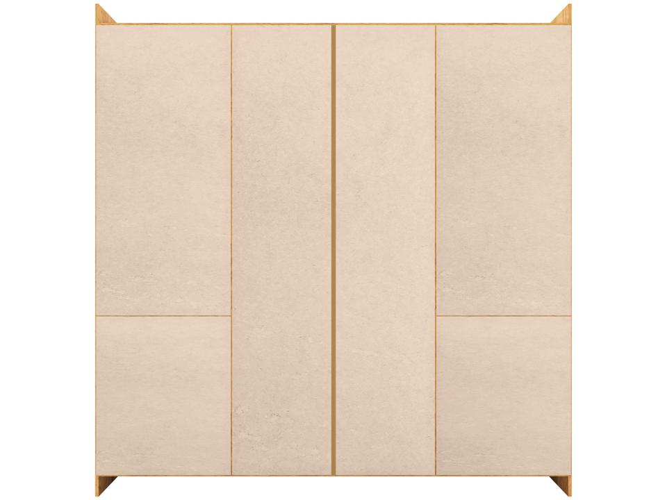 Guarda-roupa Casal com Espelho 4 Portas 6 Gavetas Araplac Atraente Sofia - 10