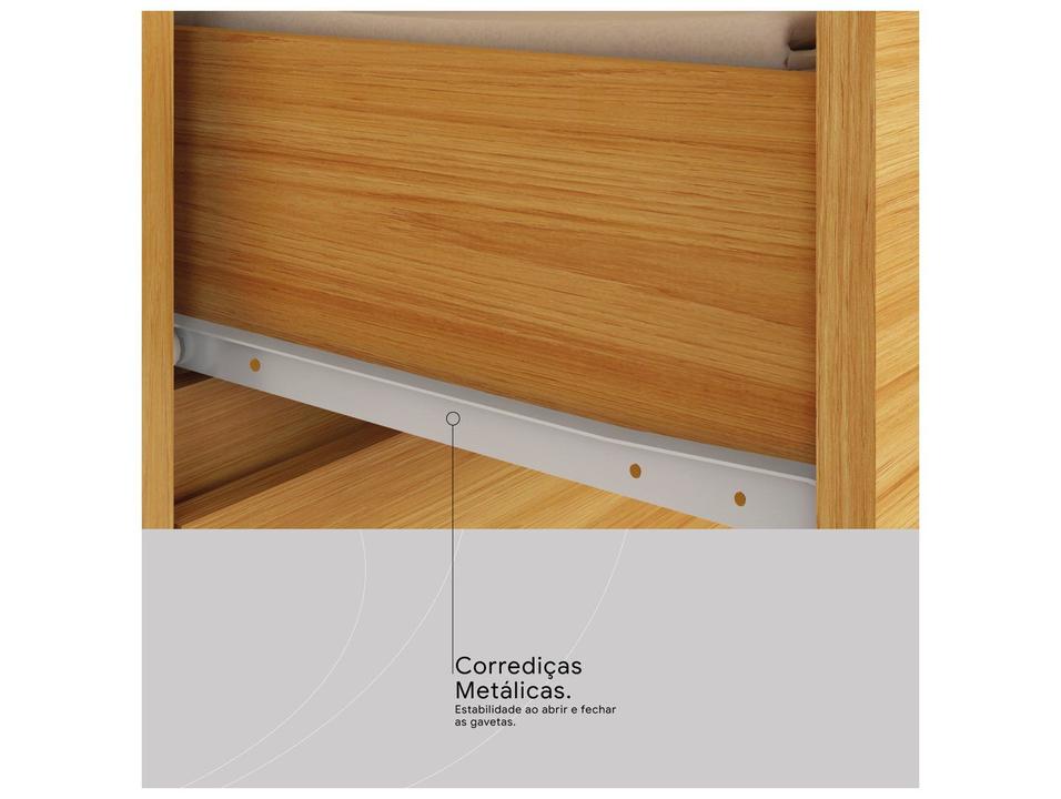 Guarda-roupa Casal com Espelho 6 Gavetas 3 Portas de Correr Demobile Londres - 4