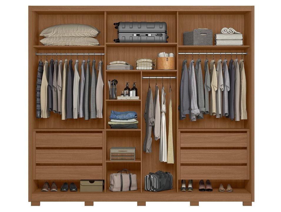 Guarda-roupa Casal com Espelho 6 Gavetas 3 Portas Moval Móveis Inspiração Arizona - 2