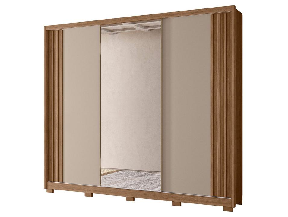 Guarda-roupa Casal com Espelho 6 Gavetas 3 Portas Moval Móveis Inspiração Arizona - 5