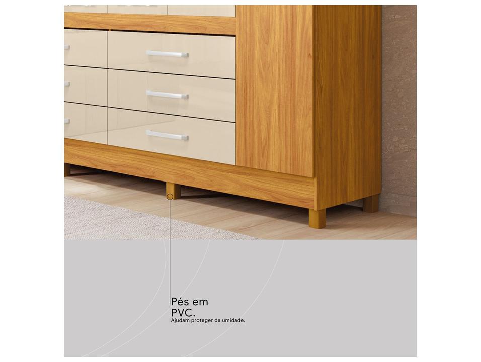 Guarda-roupa Casal com Espelho 6 Gavetas 6 Portas Demobile - 4