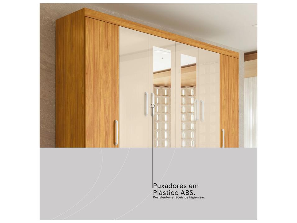 Guarda-roupa Casal com Espelho 6 Gavetas 6 Portas Demobile - 6