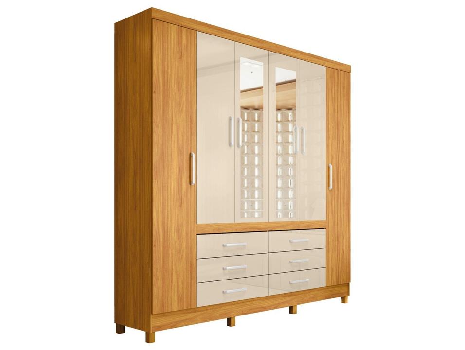 Guarda-roupa Casal com Espelho 6 Gavetas 6 Portas Demobile Paris II - 9