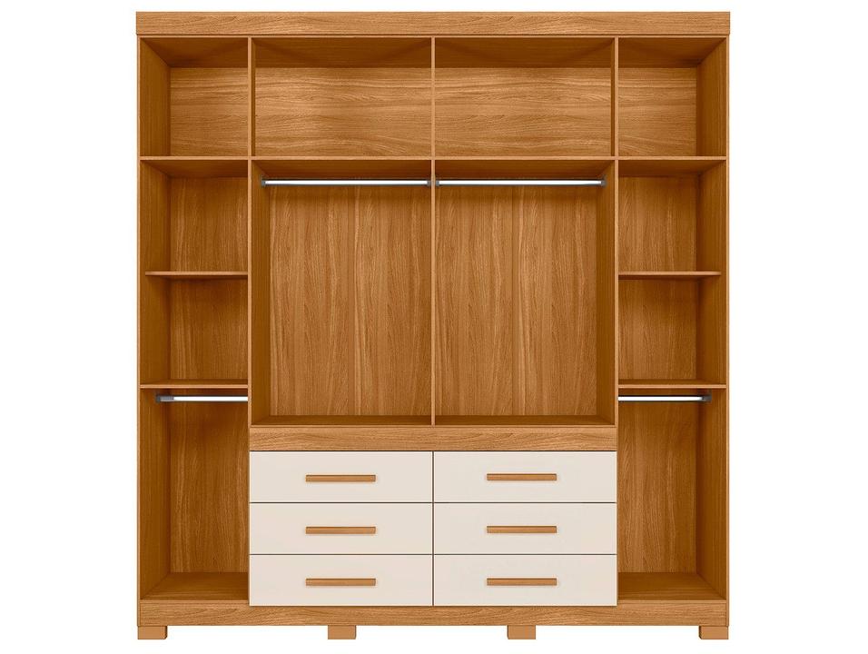 Guarda-roupa Casal com Espelho 6 Gavetas 6 Portas Moval França - 13
