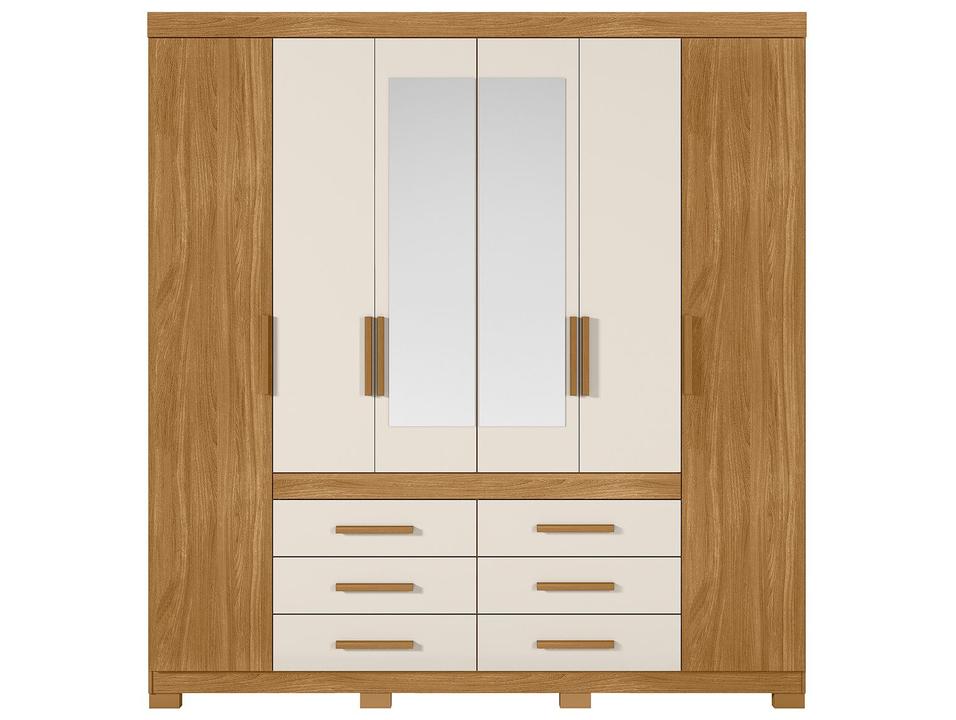 Guarda-roupa Casal com Espelho 6 Gavetas 6 Portas Moval França - 11