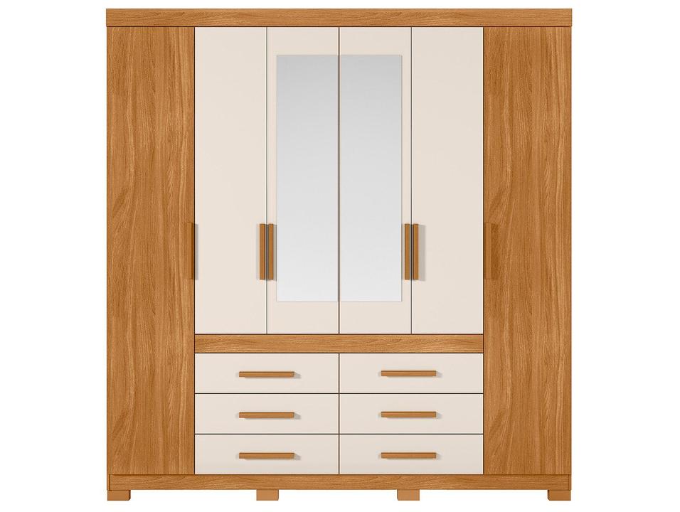 Guarda-roupa Casal com Espelho 6 Gavetas 6 Portas Moval França - 11