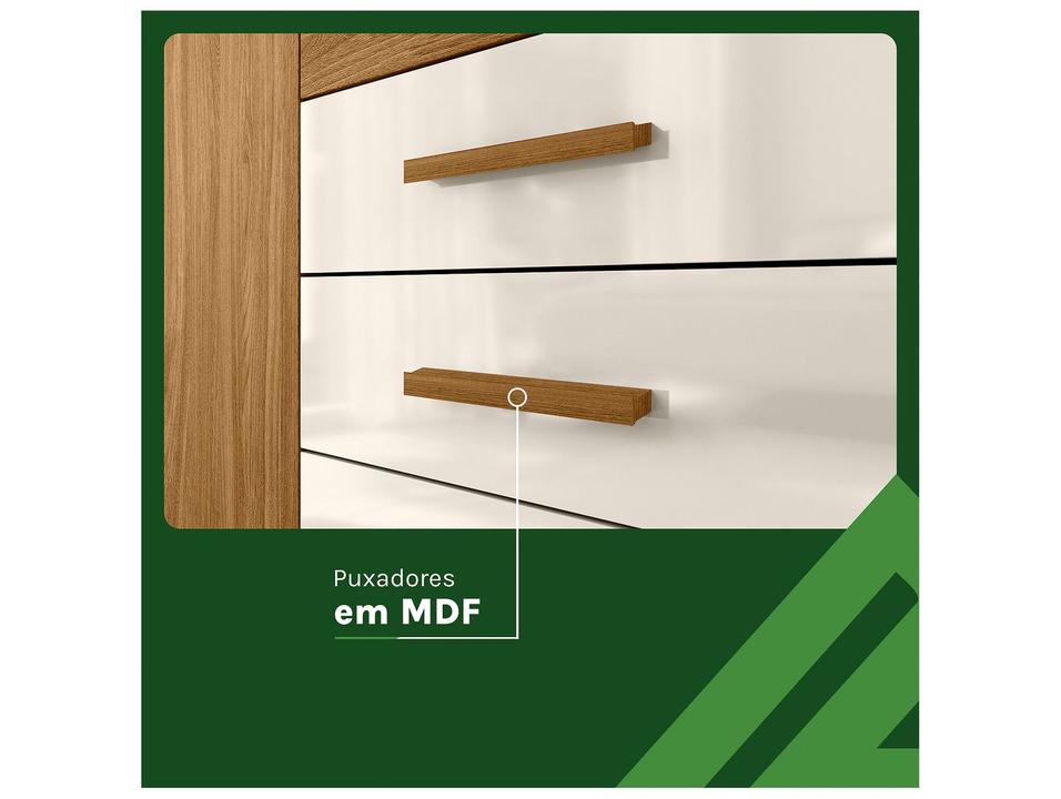 Guarda-roupa Casal com Espelho 6 Gavetas 6 Portas Moval França - 4