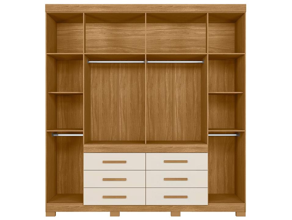 Guarda-roupa Casal com Espelho 6 Gavetas 6 Portas Moval França - 9