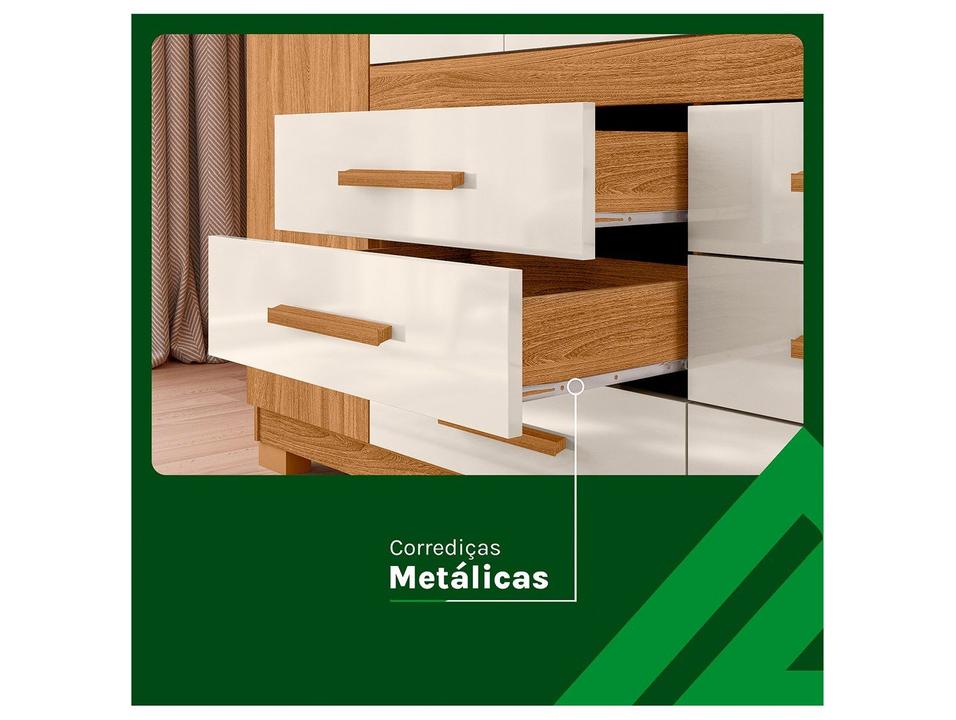 Guarda-roupa Casal com Espelho 6 Gavetas 6 Portas Moval França - 6