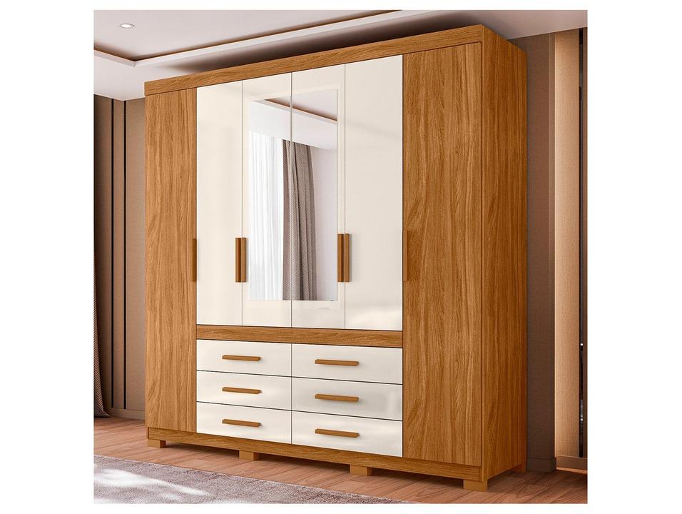 Guarda-roupa Casal com Espelho 6 Gavetas 6 Portas Moval França - 2