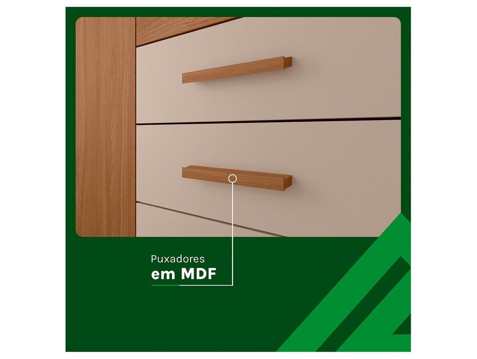 Guarda-roupa Casal com Espelho 6 Gavetas 6 Portas Moval França - 4