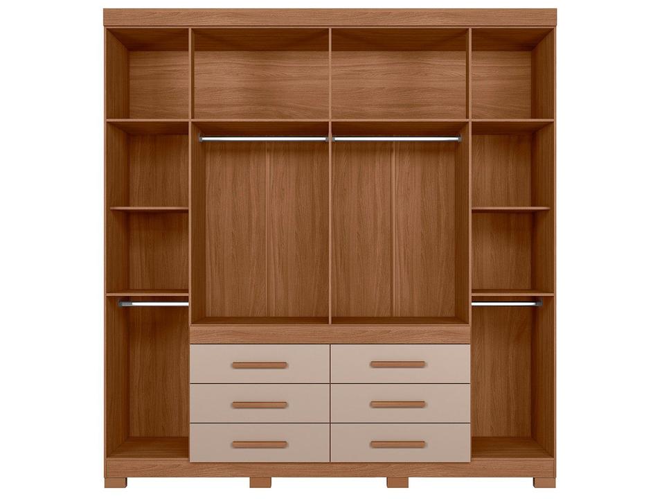 Guarda-roupa Casal com Espelho 6 Gavetas 6 Portas Moval França - 13