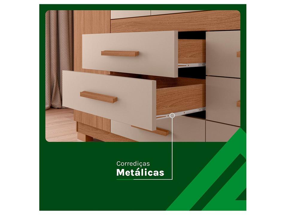 Guarda-roupa Casal com Espelho 6 Gavetas 6 Portas Moval França - 7