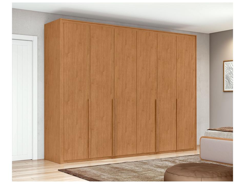 Guarda-roupa Casal com Espelho 6 Gavetas 6 Portas Móveis Lopas Imperatore - 5