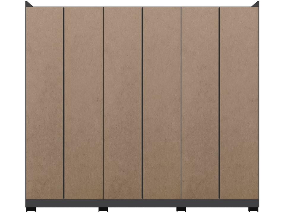 Guarda-roupa Casal com Espelho 6 Portas 4 Gavetas Araplac Braga - 9