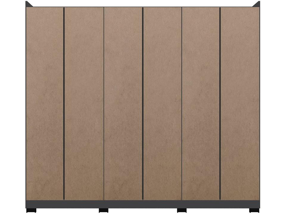 Guarda-roupa Casal com Espelho 6 Portas 4 Gavetas Araplac Braga - 9