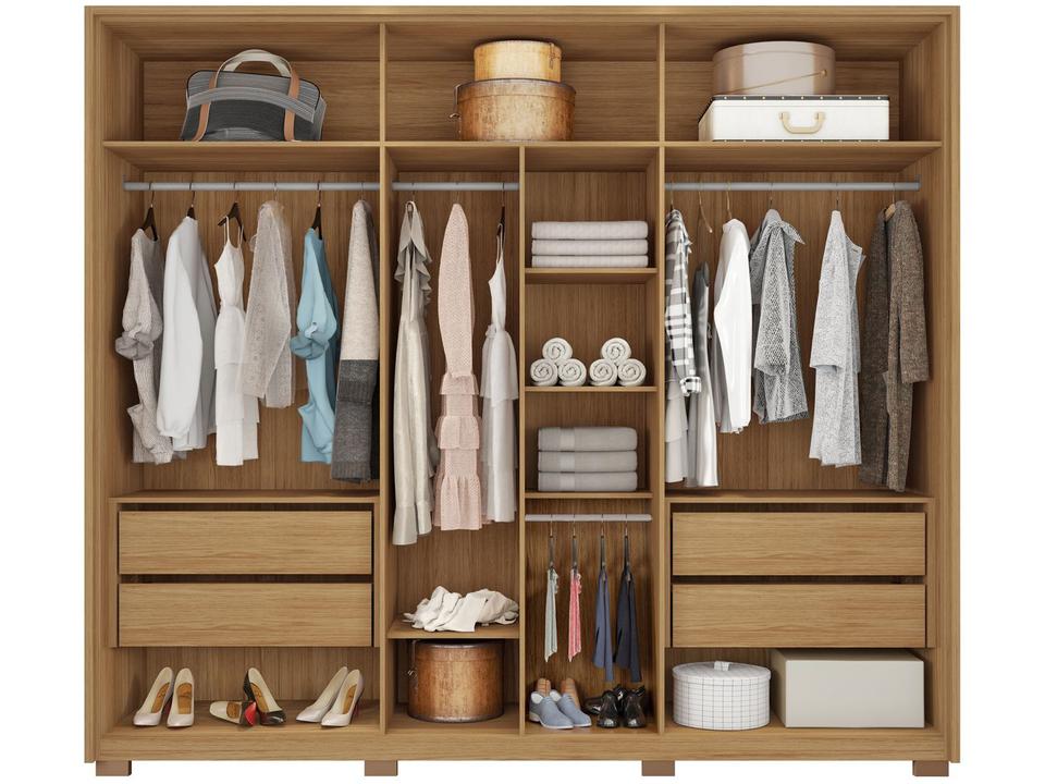 Guarda-roupa Casal com Espelho 6 Portas 4 Gavetas Caemmun Apollo - 5