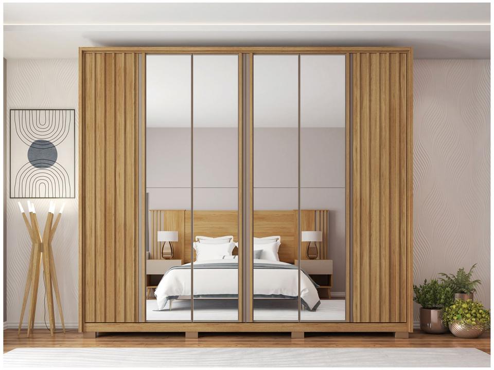 Guarda-roupa Casal com Espelho 6 Portas 4 Gavetas Caemmun Apollo - 4