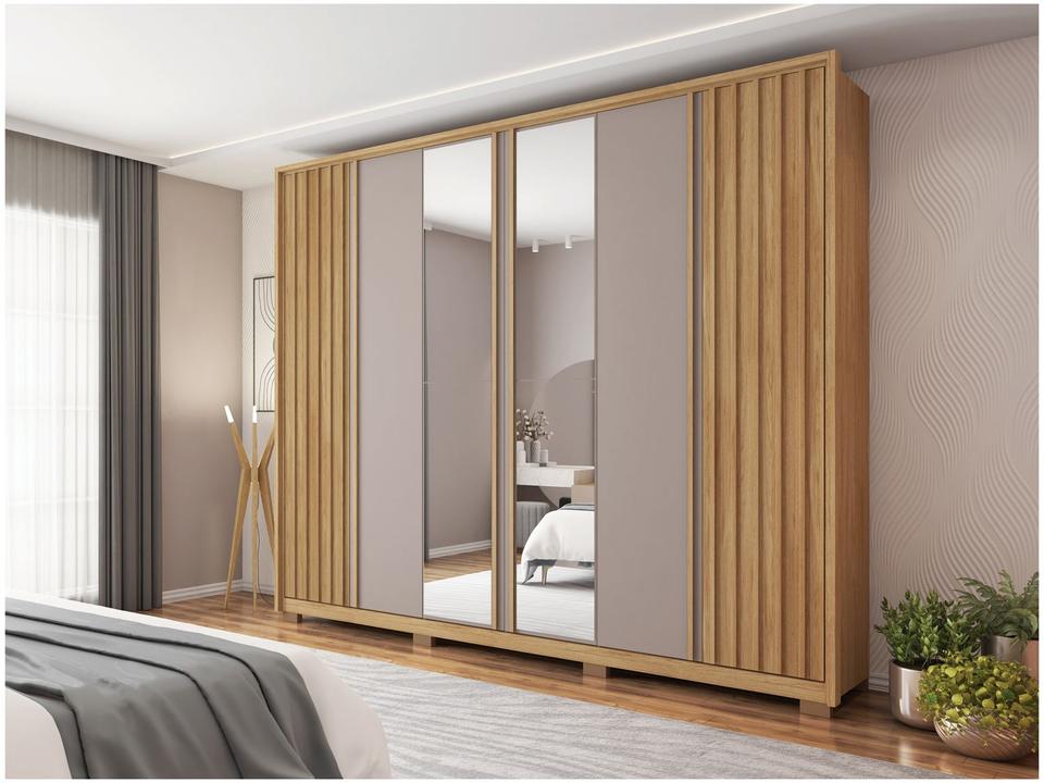 Guarda-roupa Casal com Espelho 6 Portas 4 Gavetas Caemmun Apollo - 4