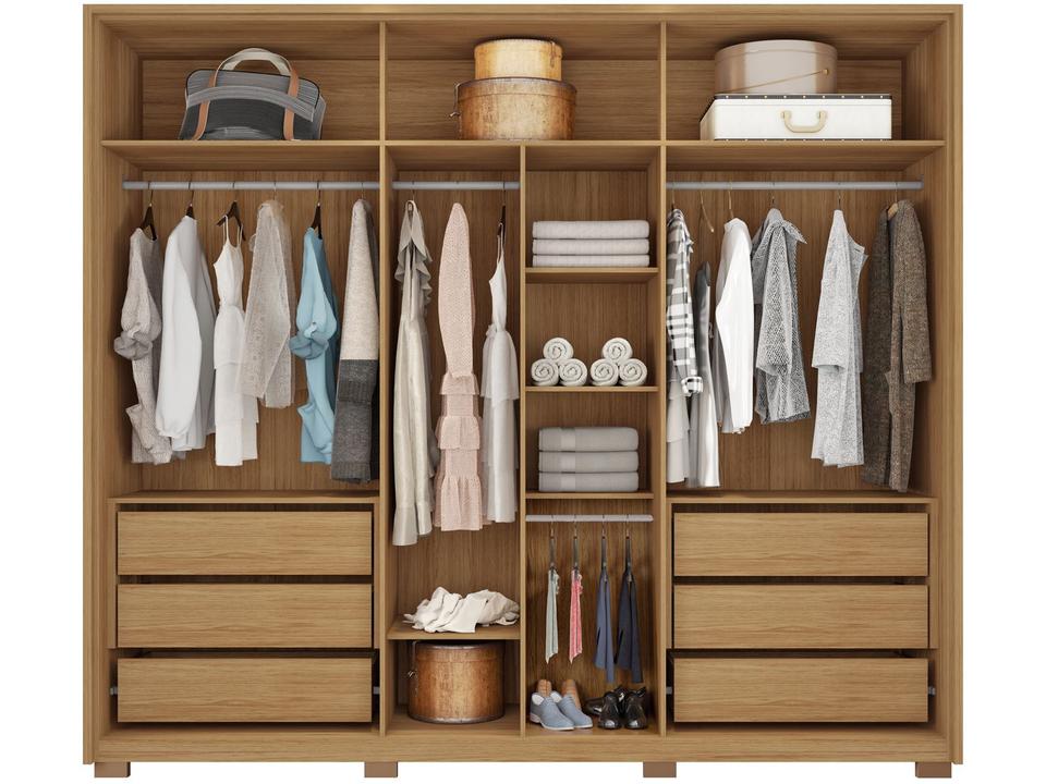 Guarda-roupa Casal com Espelho 6 Portas 6 Gavetas Caemmun Apollo - 5