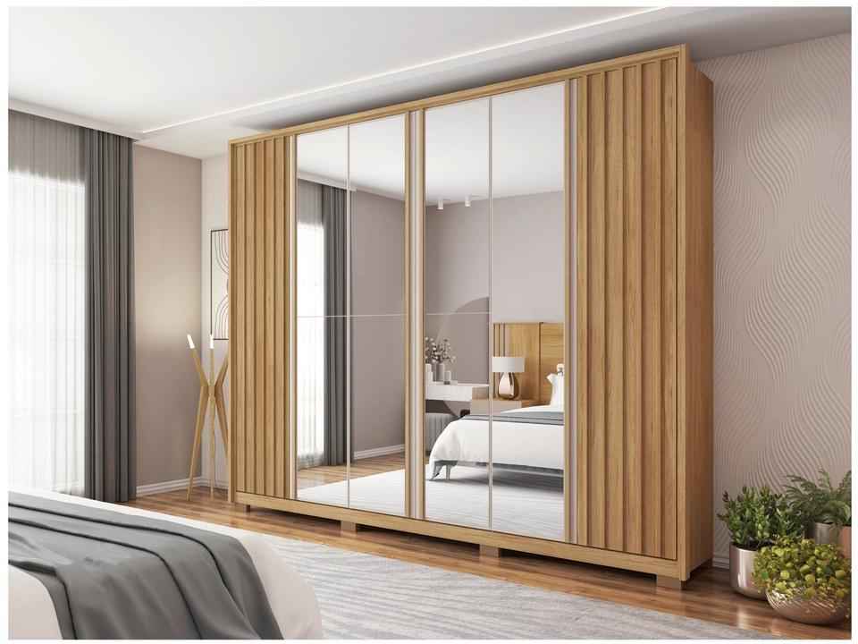 Guarda-roupa Casal com Espelho 6 Portas 6 Gavetas Caemmun Apollo - 4