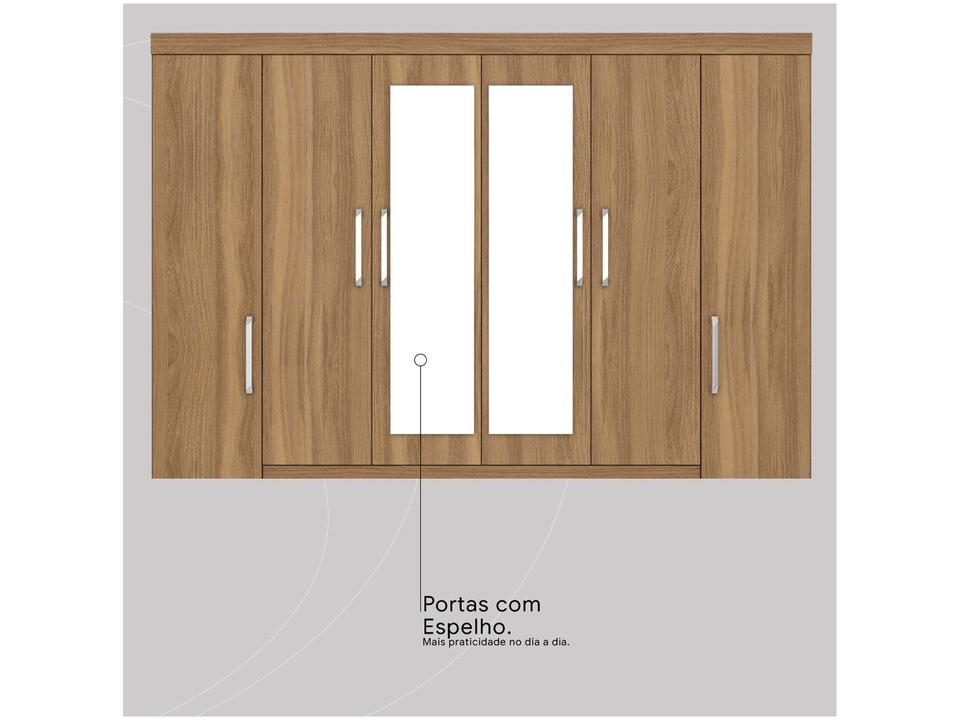 Guarda-roupa Casal com Espelho 6 Portas - 9