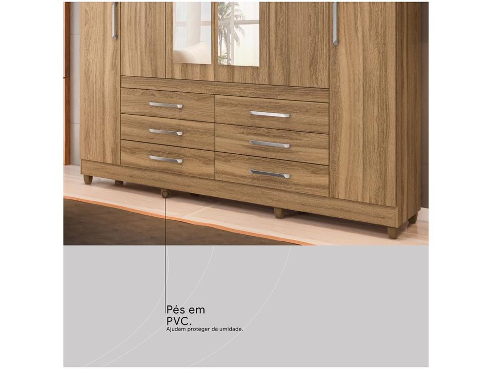 Guarda-roupa Casal com Espelho 6 Portas - 8