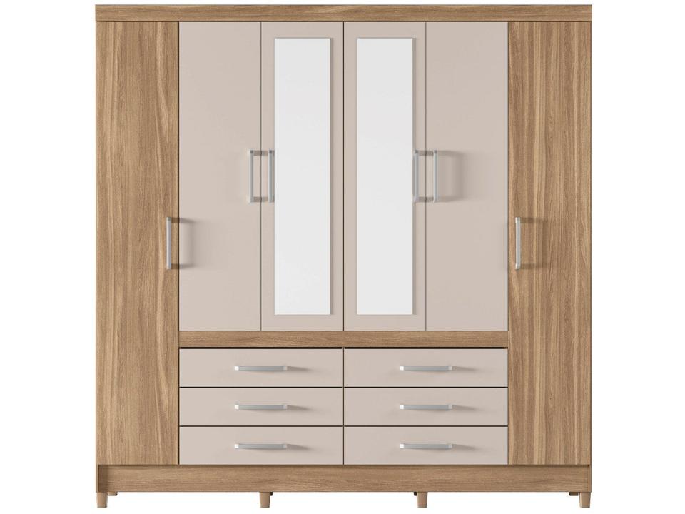 Guarda-roupa Casal com Espelho 6 Portas 6 Gavetas Demobile Paris II - 12