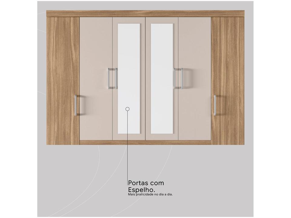 Guarda-roupa Casal com Espelho 6 Portas 6 Gavetas Demobile Paris II - 10